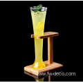 Ale Beer Glass with Wooden Stand